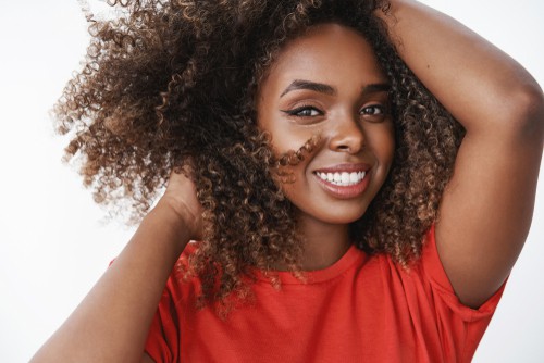 Curly hair African American Girl, Bring out Natural Curls