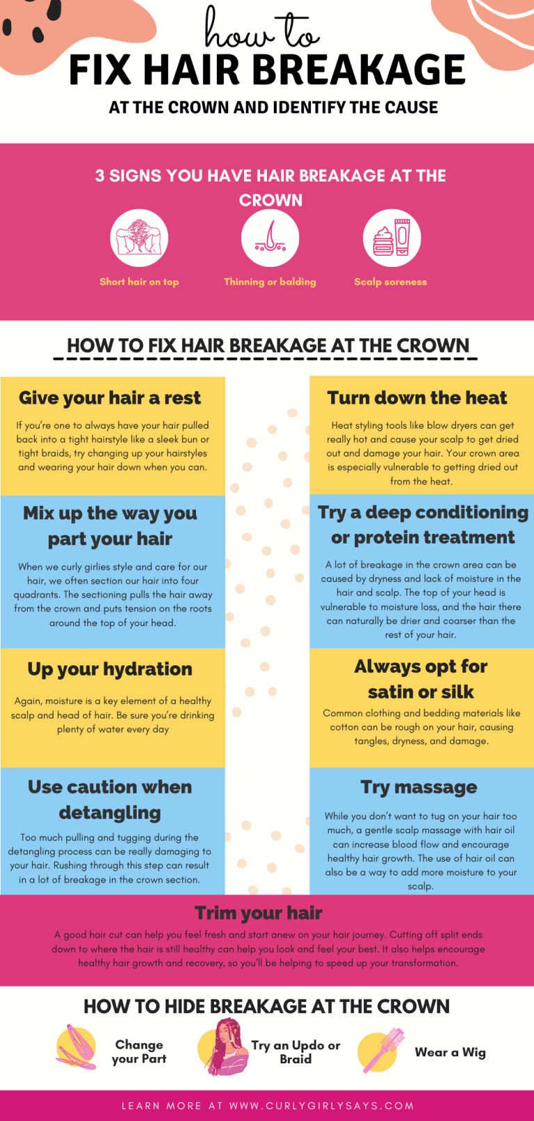How to fix hair breakage at the crown and identify the cause Curly