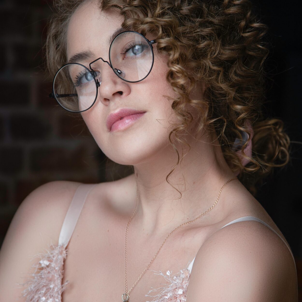 Portrait of curly hair woman, how to preven hair webbing