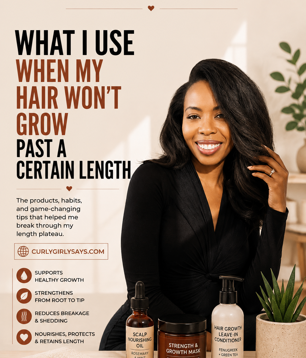 What I Use When My Hair Won't Grow Past a Certain Length — hair growth stalled