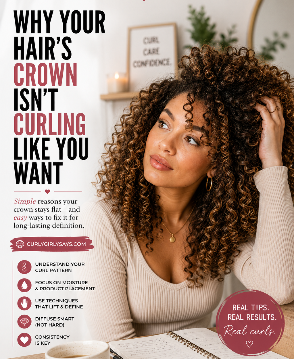 Why Your Hair's Crown Isn't Curling Like You Want — crown isn't curling